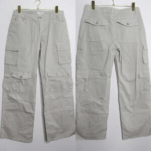 NWT Garage Carter Beige Low Rise Wide Cargo Pants  - 9